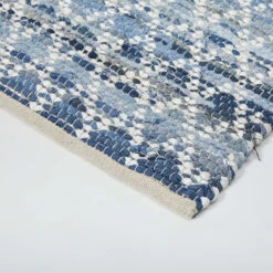Recycled Cotton Diamond Pattern Reversible Area Rug 3 Recycled Cotton Diamond Pattern Reversible Area Rug -Best Homeware Shop Recycled Cotton Hemp Rug 001 1