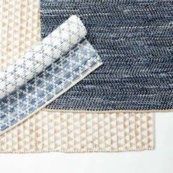 Recycled Cotton Diamond Pattern Reversible Area Rug 4 Recycled Cotton Diamond Pattern Reversible Area Rug -Best Homeware Shop Recycled Rug Group 005