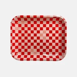 Checkered Tray -Best Homeware Shop RedandPinkCheckerTray