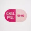 Washable Chill Pill Shaped Accent Rug