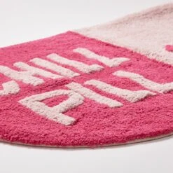 Washable Chill Pill Shaped Accent Rug 3 Washable Chill Pill Shaped Accent Rug -Best Homeware Shop Rug Chill Pill 005