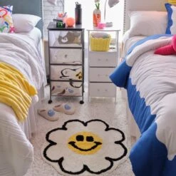 Happy Retro Flower Rug