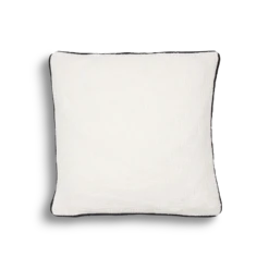 Charlie Cotton Square Pillow Cover -Best Homeware Shop Solid Contrast Piping Square Pillow Cover WHT BLK 008 51a2cb6c 8b14 481f 833c 90e2332858c3