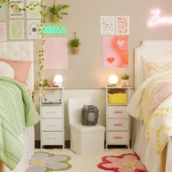 Sutton Charging 3-Drawer Cart On Wheels -Best Homeware Shop Storage SuttonClearPink 28096feb b19a 4bb4 8cb6 f2309bca4c73