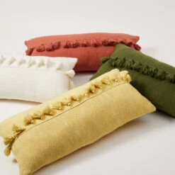 Harper Tassel Lumbar Pillow Cover -Best Homeware Shop Tassel Lumbar Pillow Cove 011