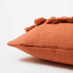 Harper Tassel Lumbar Pillow Cover -Best Homeware Shop Tassel Lumbar Pillow Cover Terracotta 007