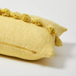 Harper Tassel Lumbar Pillow Cover -Best Homeware Shop Tassel Lumbar Pillow Cover Yellow 010