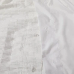 Bailey Textured Stripe Duvet Cover And Sham Set -Best Homeware Shop Textured Stripe Jacquard Duvet White 007