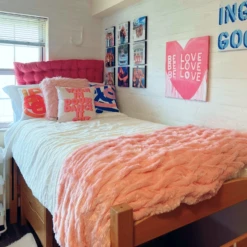 Angelina Ruched Faux Fur Throw Blanket -Best Homeware Shop ThrowBlanketAngelina