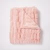 Angelina Ruched Faux Fur Throw Blanket