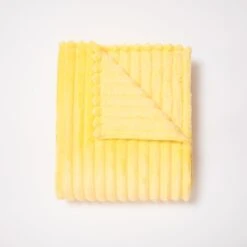 Jordan Plush Ribbed Throw Blanket -Best Homeware Shop ThrowBlanket Jordan Sunshine 002