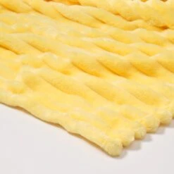Jordan Plush Ribbed Throw Blanket -Best Homeware Shop ThrowBlanket Jordan Sunshine 004