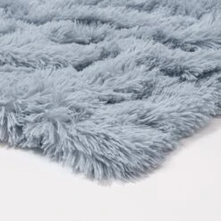 Shaggy Faux Fur Throw Blanket -Best Homeware Shop ThrowBlanket ShaggyMink DustyBlue 003