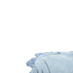 Madison Plush Tassel Throw Blanket -Best Homeware Shop ThrowBlanket Tassel DustyBlue VIS 0052