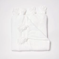 Madison Plush Tassel Throw Blanket -Best Homeware Shop ThrowBlanket Tassel Ivory 005