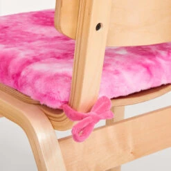 Leah Tie Dye Faux Fur Seat Cushion -Best Homeware Shop TieDye Faux Fur Seat Cushion HotPink 006