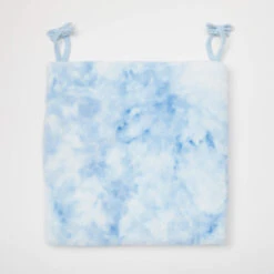 Leah Tie Dye Faux Fur Seat Cushion -Best Homeware Shop TieDye Faux Fur Seat Cushion LightBlue 003