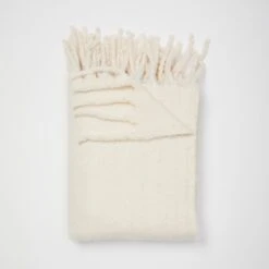 Iris Tonal Fringe Throw Blanket