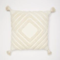 Siena Tufted Diamond Square Pillow Cover