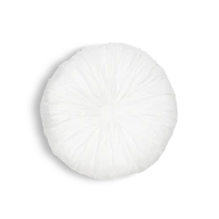 Bridgette Velvet Round Pillow -Best Homeware Shop Velvet Round Pillow Ivory 003