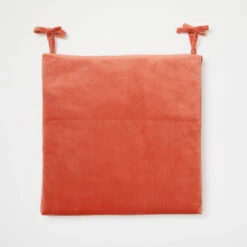Bridgette Velvet Seat Cushion -Best Homeware Shop Velvet Seat Cushion Terracotta 008
