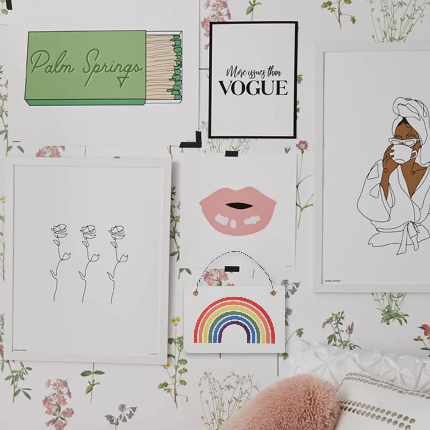 Rainbow Wooden Sign Rainbow Wooden Sign -Best Homeware Shop WS RAINBOW S MUL Lifestyle