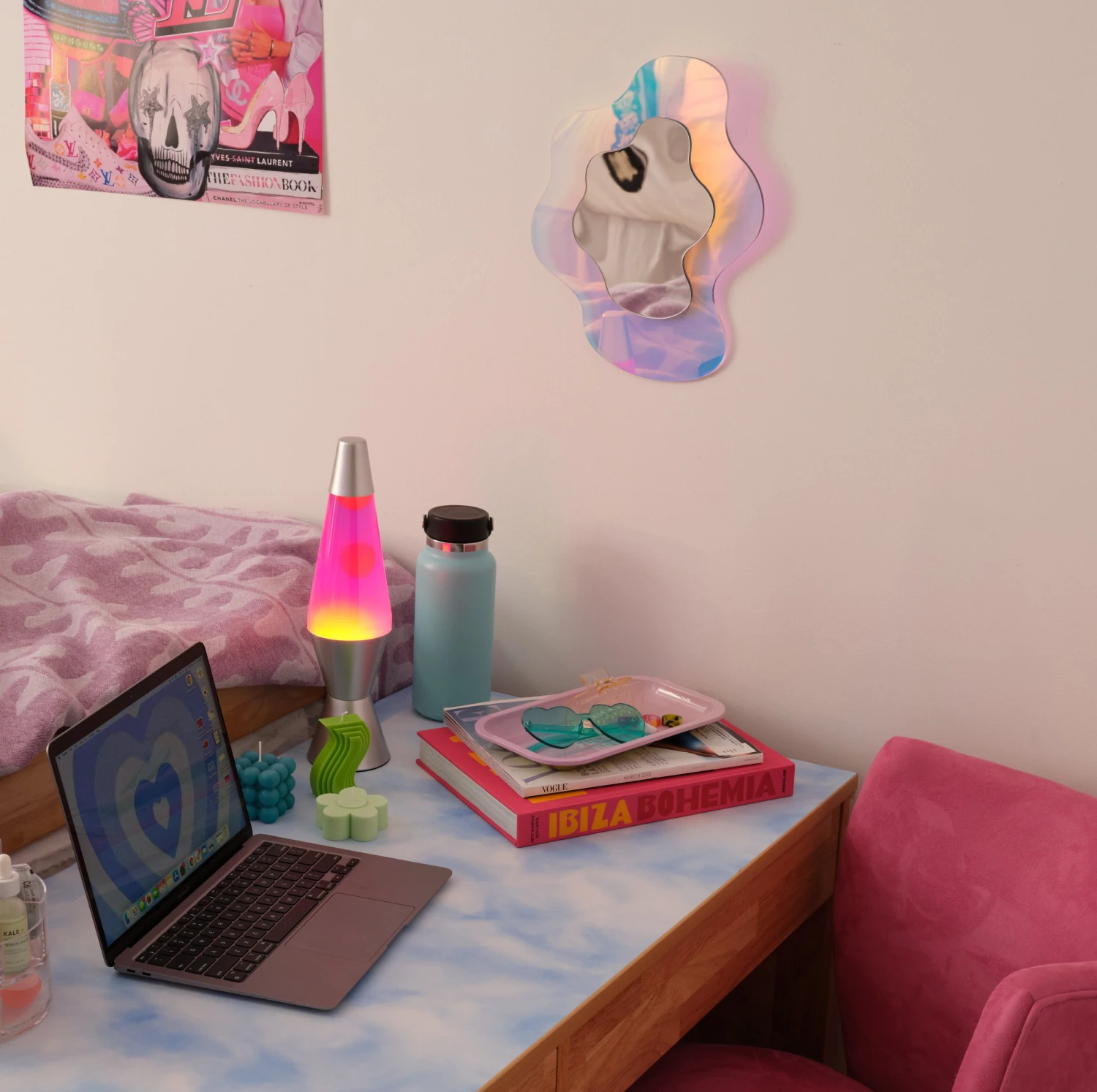 Alyssa Iridescent Wavy Mirror Alyssa Iridescent Wavy Mirror -Best Homeware Shop Y2K 061