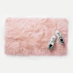Faux Fur Rug -Best Homeware Shop dusty rose rug CC