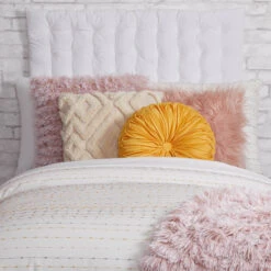 Embroidered Stripe Comforter And Sham Set -Best Homeware Shop feeling groovy a 012